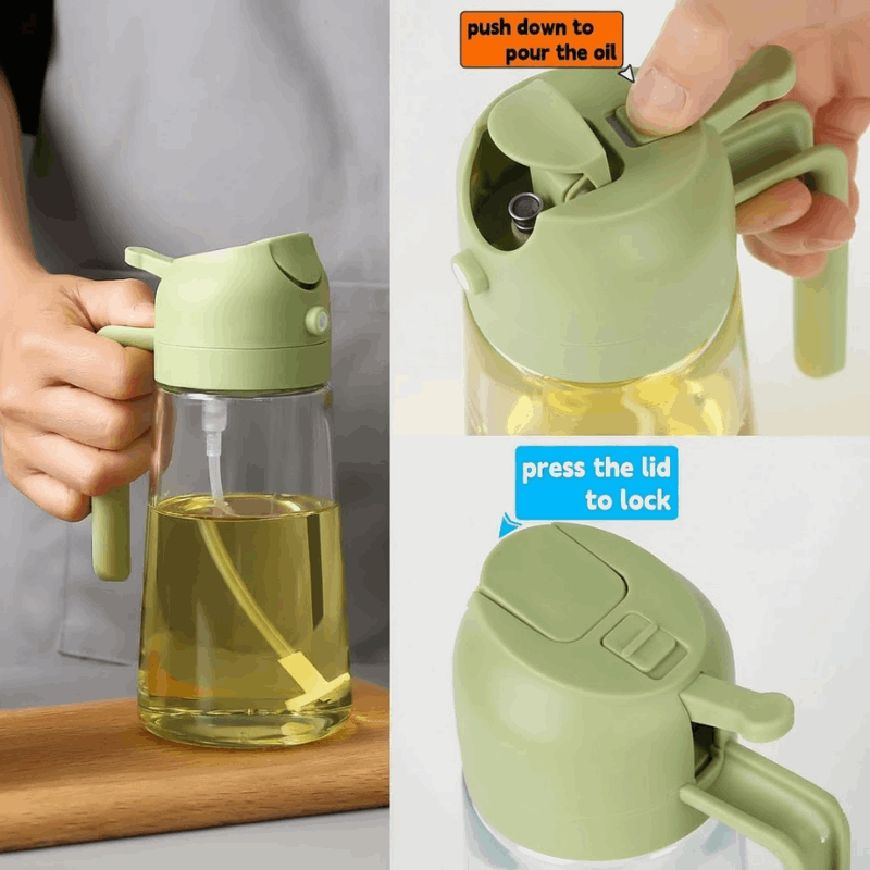 2-in-1 Oil Spray & Pour Bottle