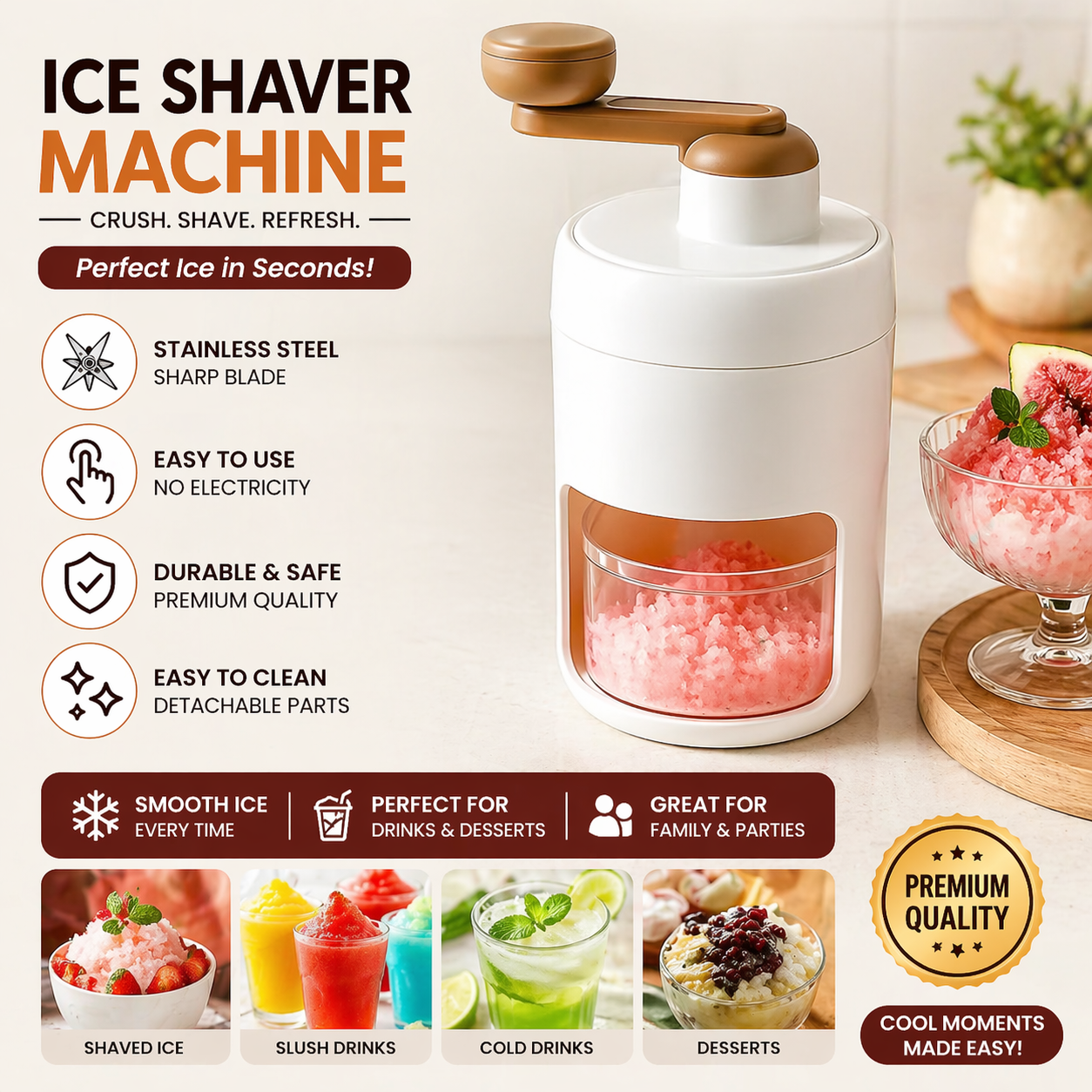 Manual  Ice Shaver Machine