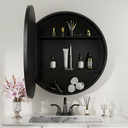 Round Medicine Cabinet with Mirror Cabinet for Bathroom